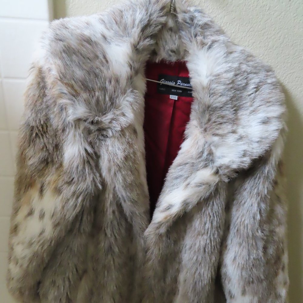 VINTAGE Giorgio Parnucci Faux Fur Coat
